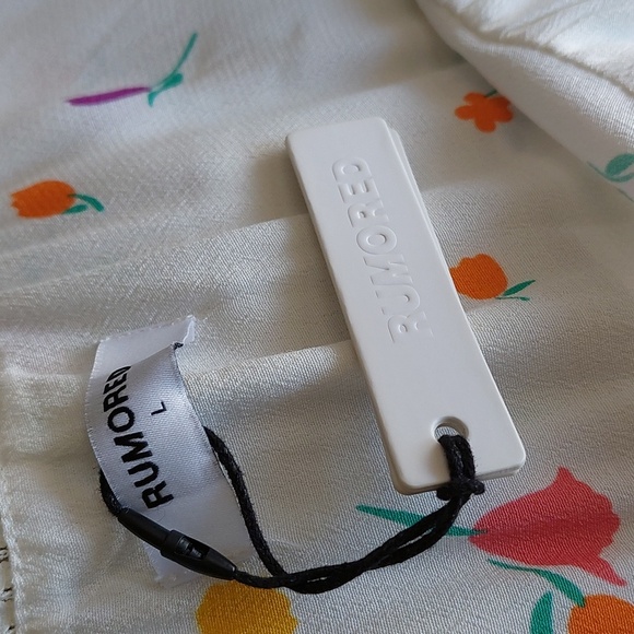 NWT Rumored North Country White Floral Maxi Dress Sz L - Picture 12 of 13